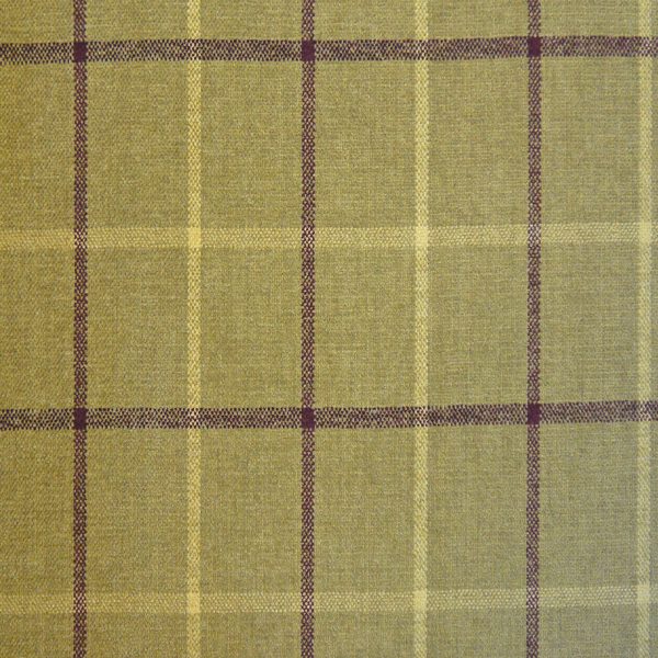 Lana Window Pane Fabric Col Olive